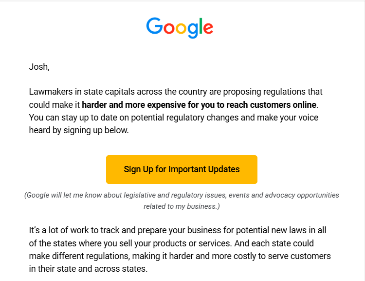 Protect Your Business from Costly State Regulations | Google Updates