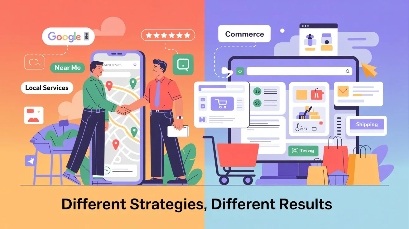Service Business SEO vs eCommerce SEO for Local Businesses