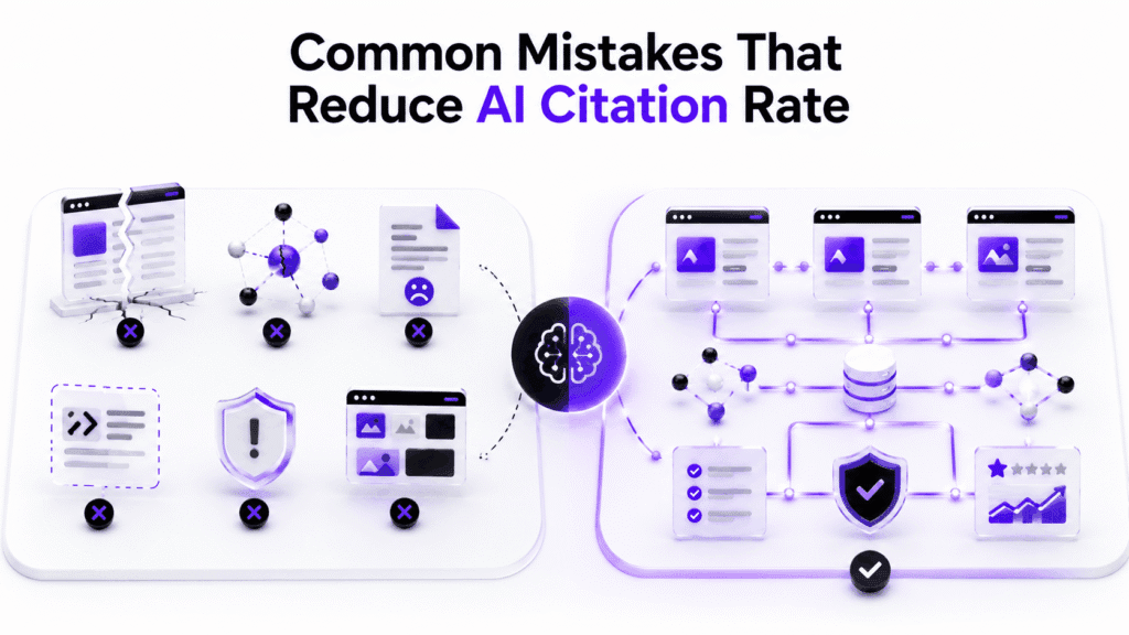 Common Mistakes That Reduce AI Citation Rate