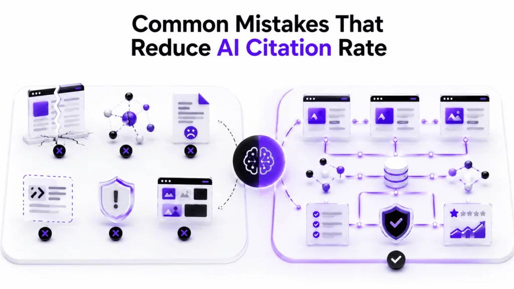 Common Mistakes That Reduce AI Citation Rate