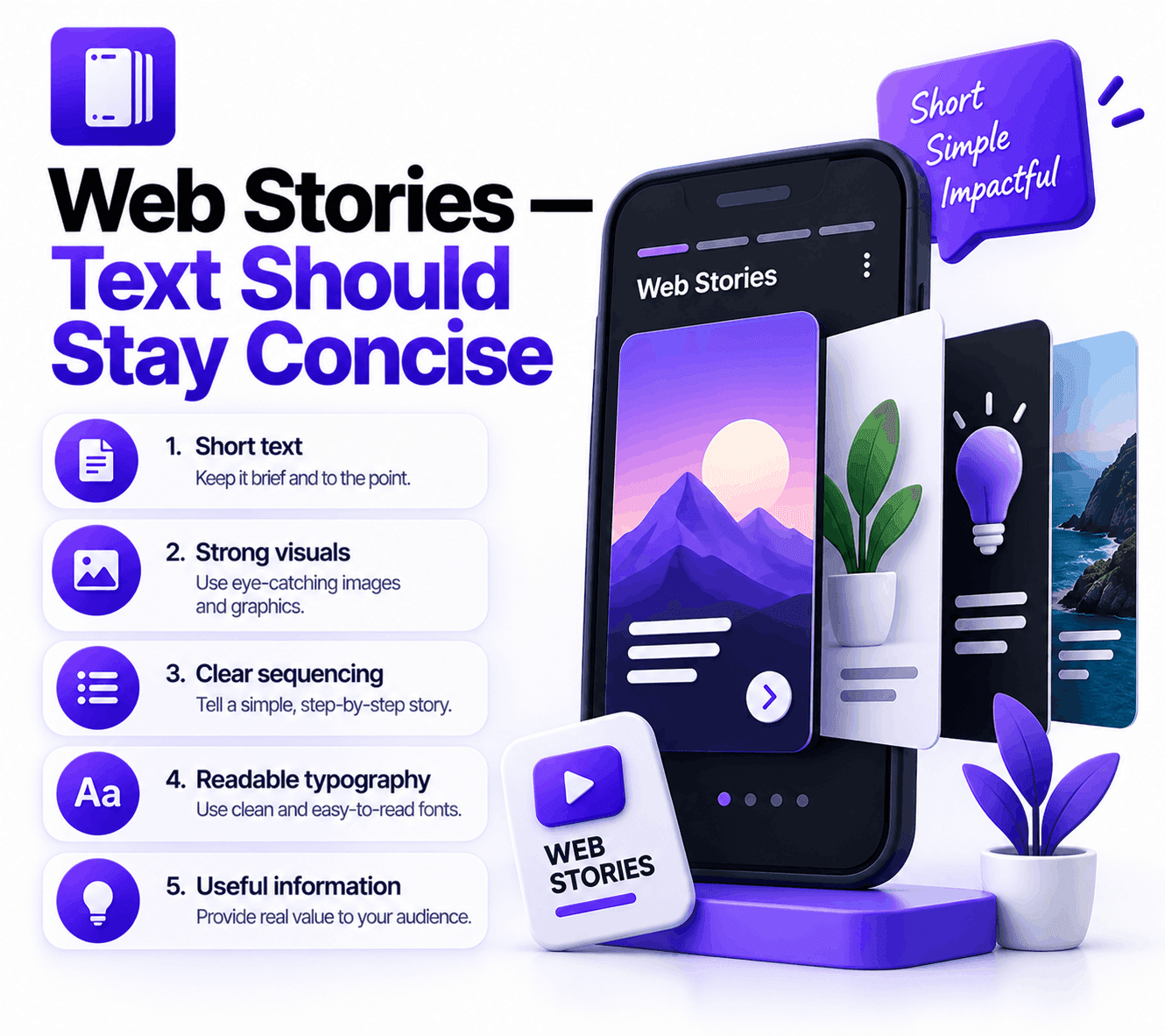 Web Stories — Text Should Stay Concise