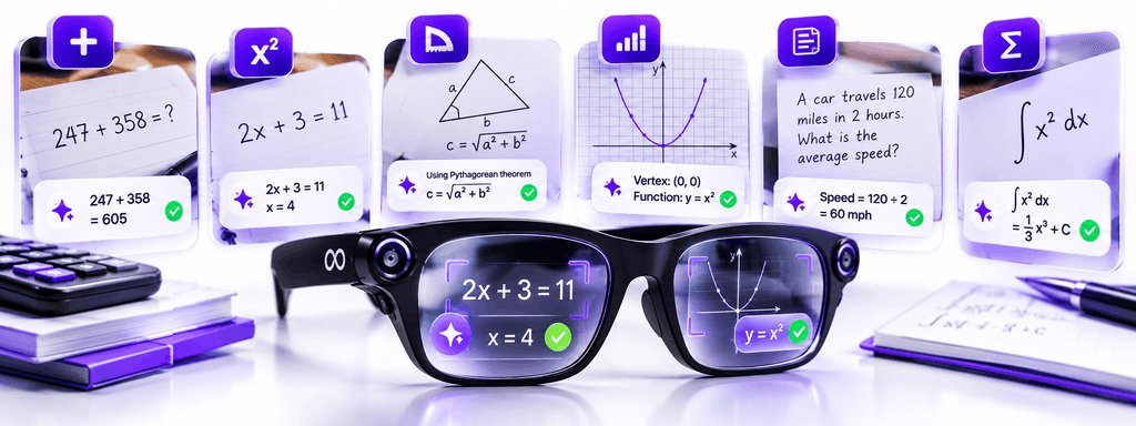 What Types of Math Problems Can Meta AI Glasses Help With?