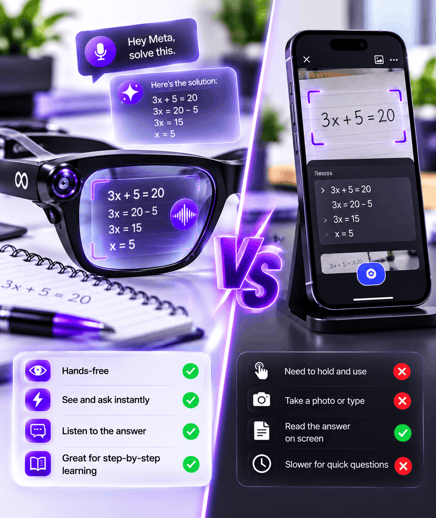 Are Meta AI Glasses Better Than Using a Phone for Math Problems?